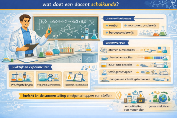 Alles over het beroep docent scheikunde Wat doet een docent scheikunde